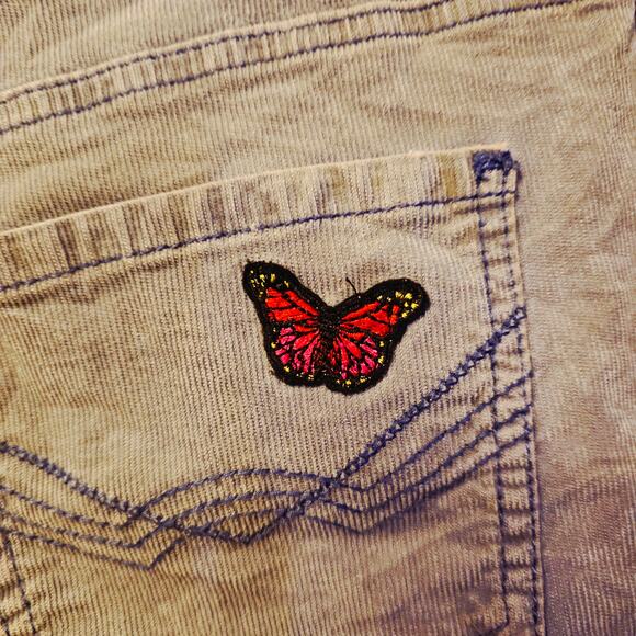 Idyllwind Miranda Lambert corduroy flare butterfly patch pants size 6 - Picture 4 of 5